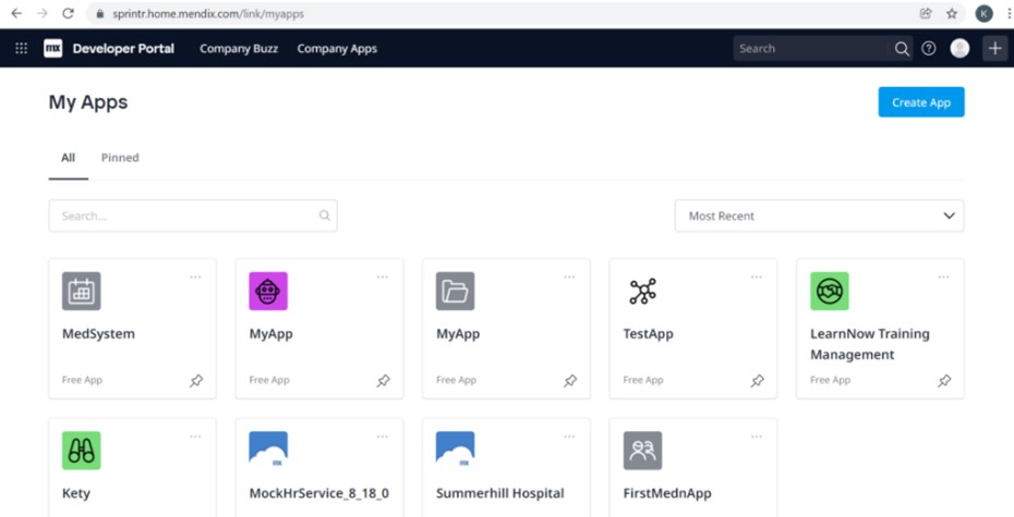 รูปที่ 4 ตัวอย่างแพลตฟอร์ม Mendix